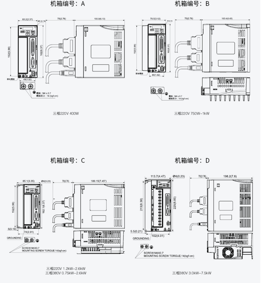 三科伺服驅(qū)動器安裝尺寸